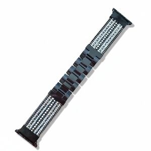 Posh Tech 38/40mm NEW Smart Watch Band Black Gold CZ Rhinestones Goth Unisex